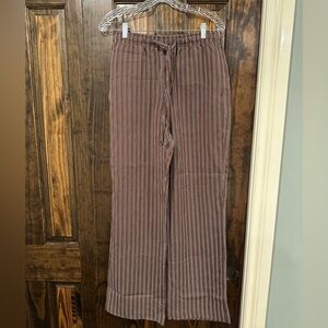 Zara Striped Brown Pants